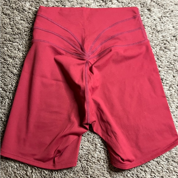 Aoxjox Trinity Workout Biker Shorts 6” • Small • Rumba Red - Picture 7 of 7